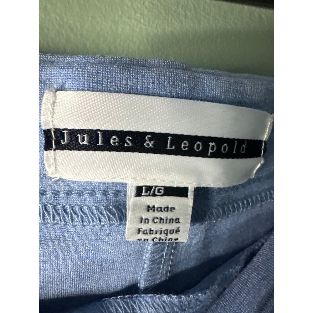 Jules and Leopold Womens Large Blue Wide Leg Cropped Pants Y2K Stretch Comfy - Picture 3 of 6